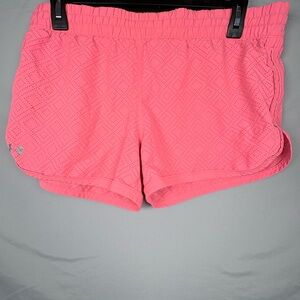 Under Armour Women's Vibrant Pink Semi-Fitted Size S Athletic Shorts